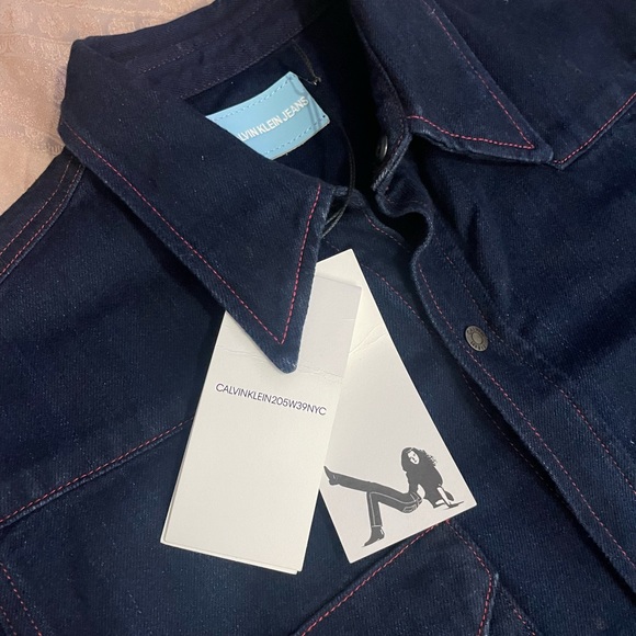 Calvin Klein Denim Shirt Jacket Sz 36/M - Picture 6 of 10